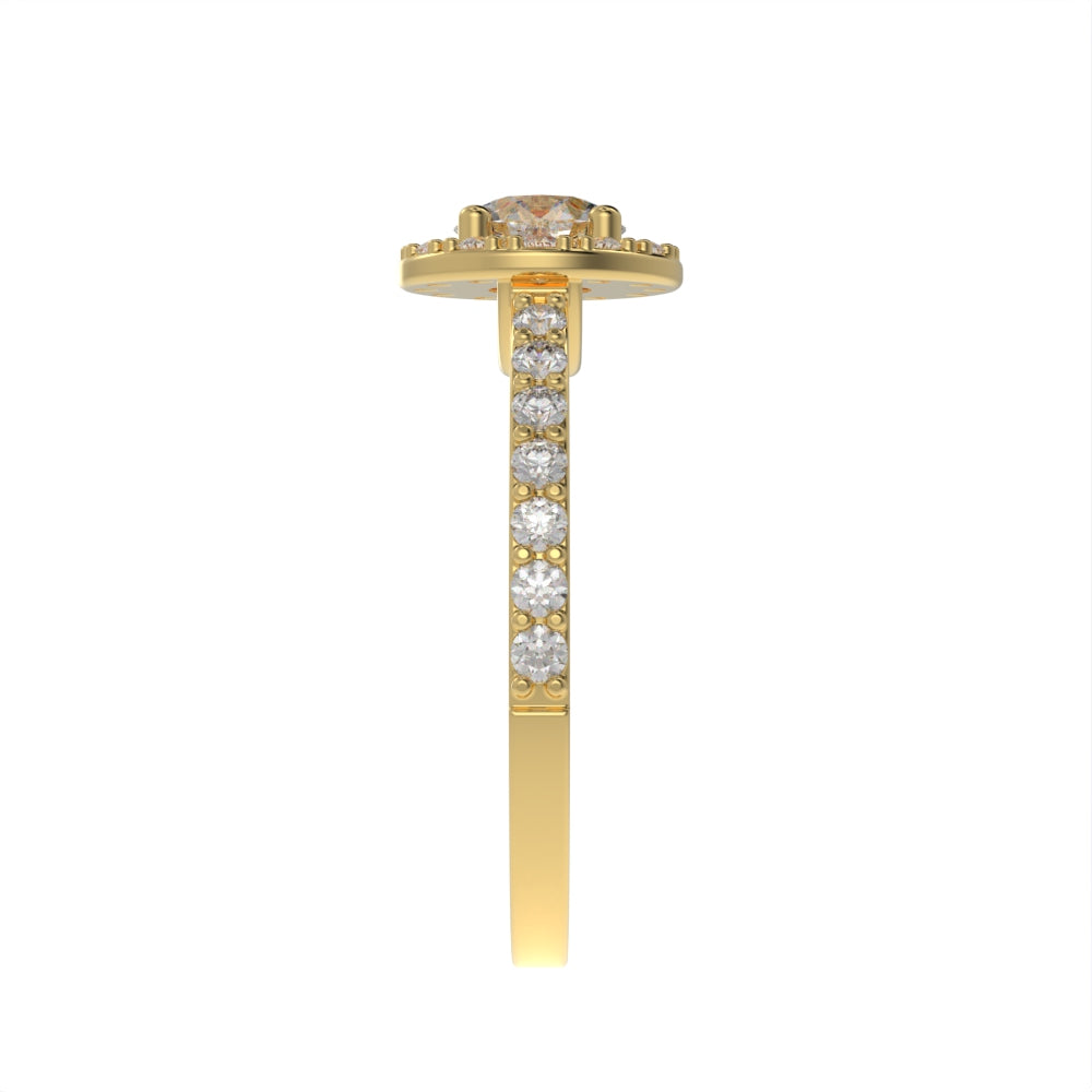 Rose halo ring