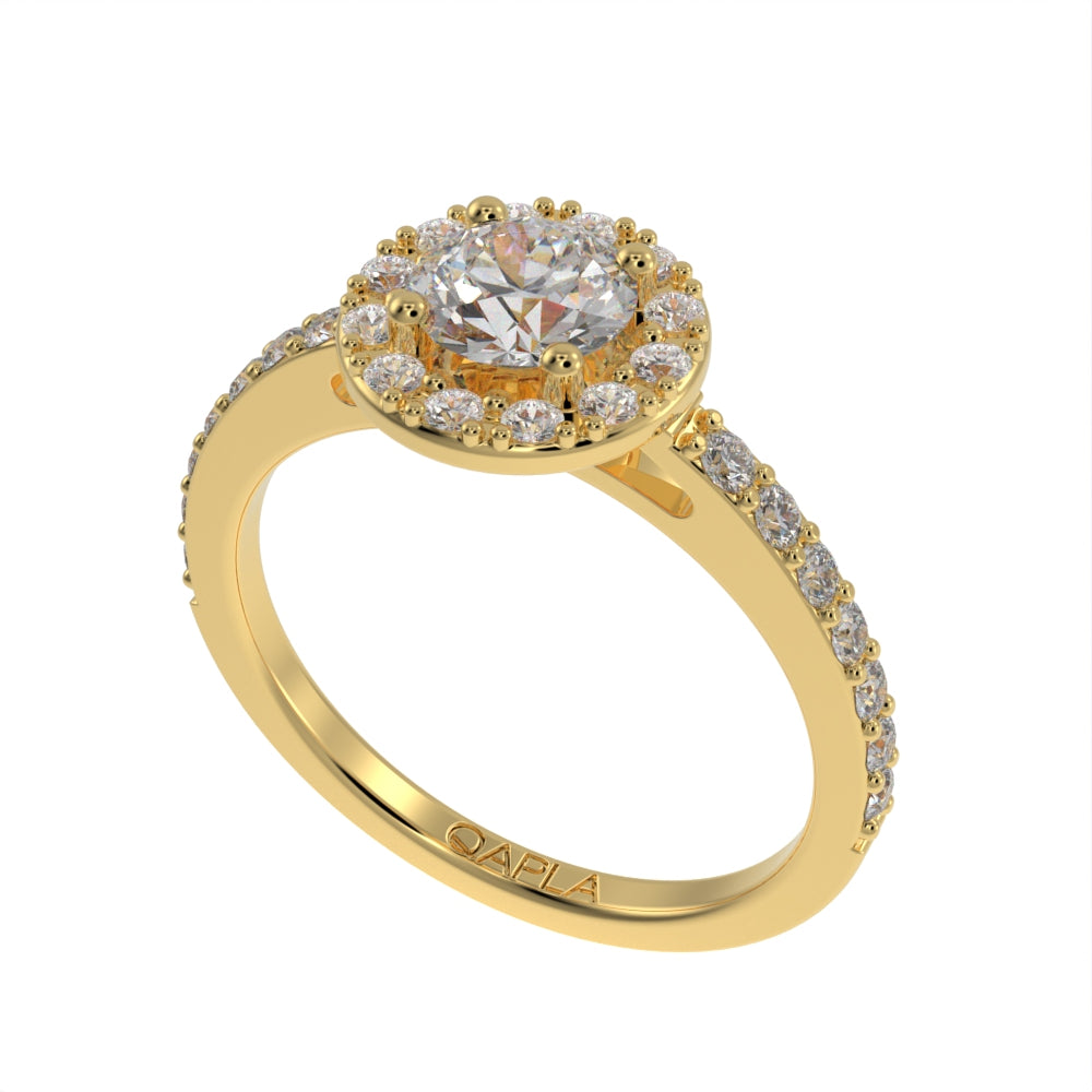 Rose halo ring