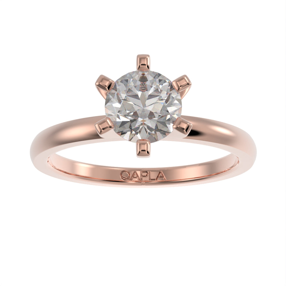 Solitaire engagement ring