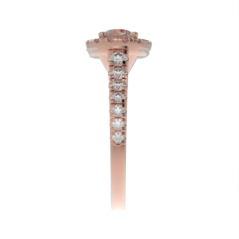 Serene brilliant halo ring