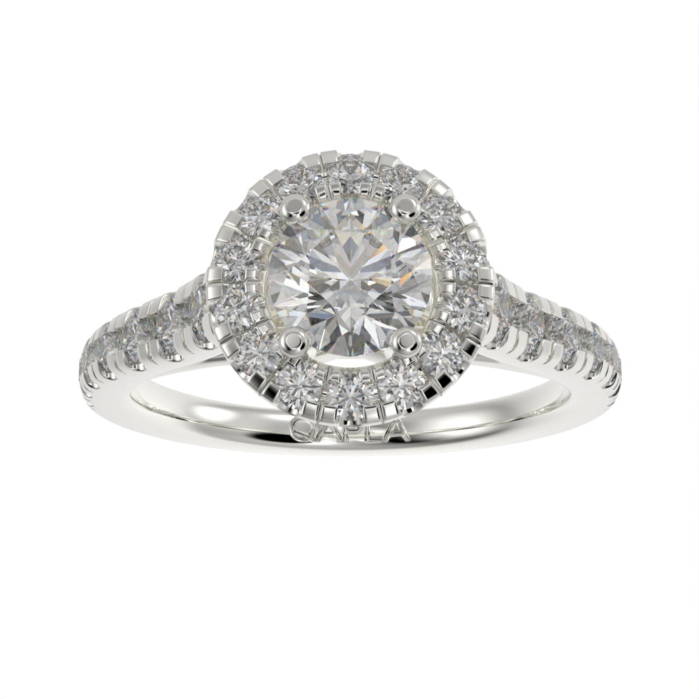 Serene brilliant halo ring