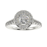 Serene brilliant halo ring