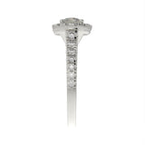 Serene brilliant halo ring