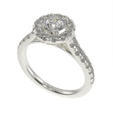 Serene brilliant halo ring