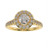 Serene brilliant halo ring