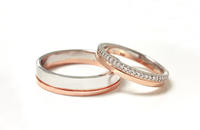 Two-Tone Rose&White Gold Double Row