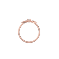 5 Stones Wedding Band Oro Rosa