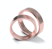 Simple Wedding Band Oro Rosa 4mm