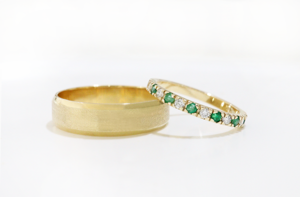 Yellow Gold Emerald Set