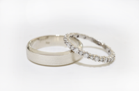 Brushed Inlay & Eternity Band