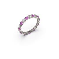 Full Eternity Floating Pink Sapphire