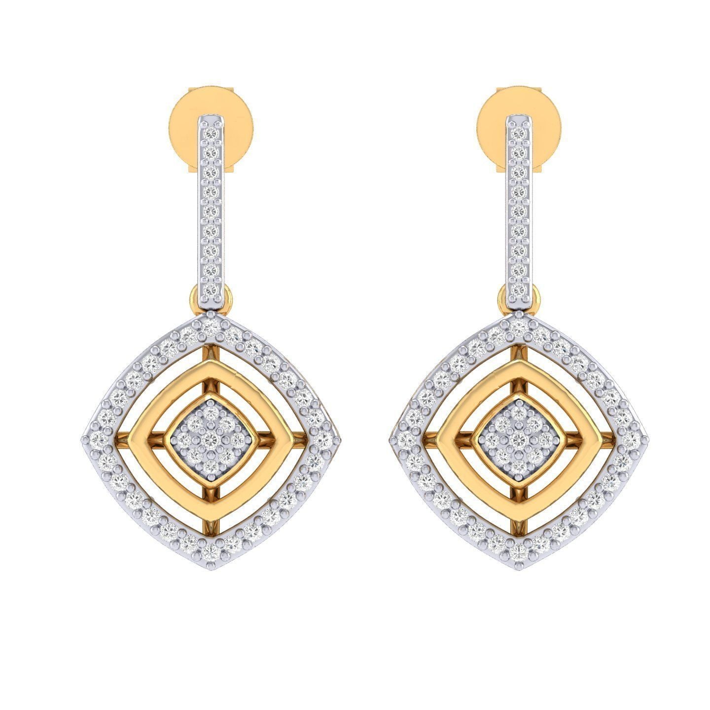 Square Drop Earrings
