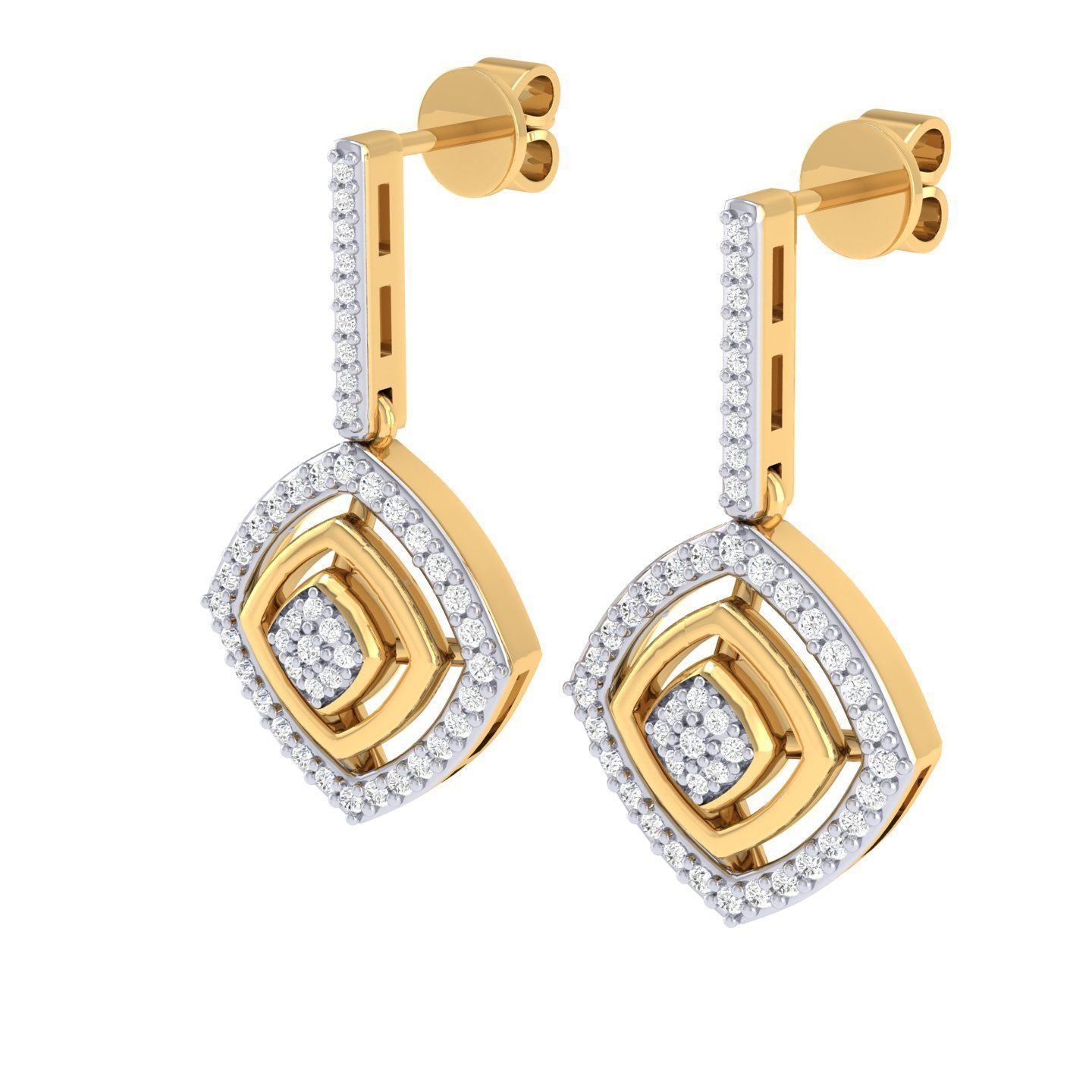 Square Drop Earrings